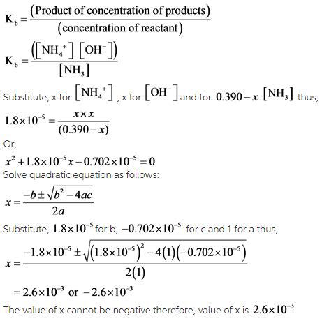 kb of ammonia|Acid and Base Dissociation Constants (Ka and Kb)